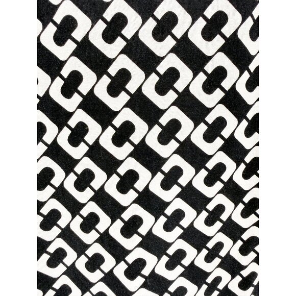 Diane Von Furstenberg DVF Reina 100% Silk V-Neck Retro Chain Link Dress Size 8 - Picture 4 of 15